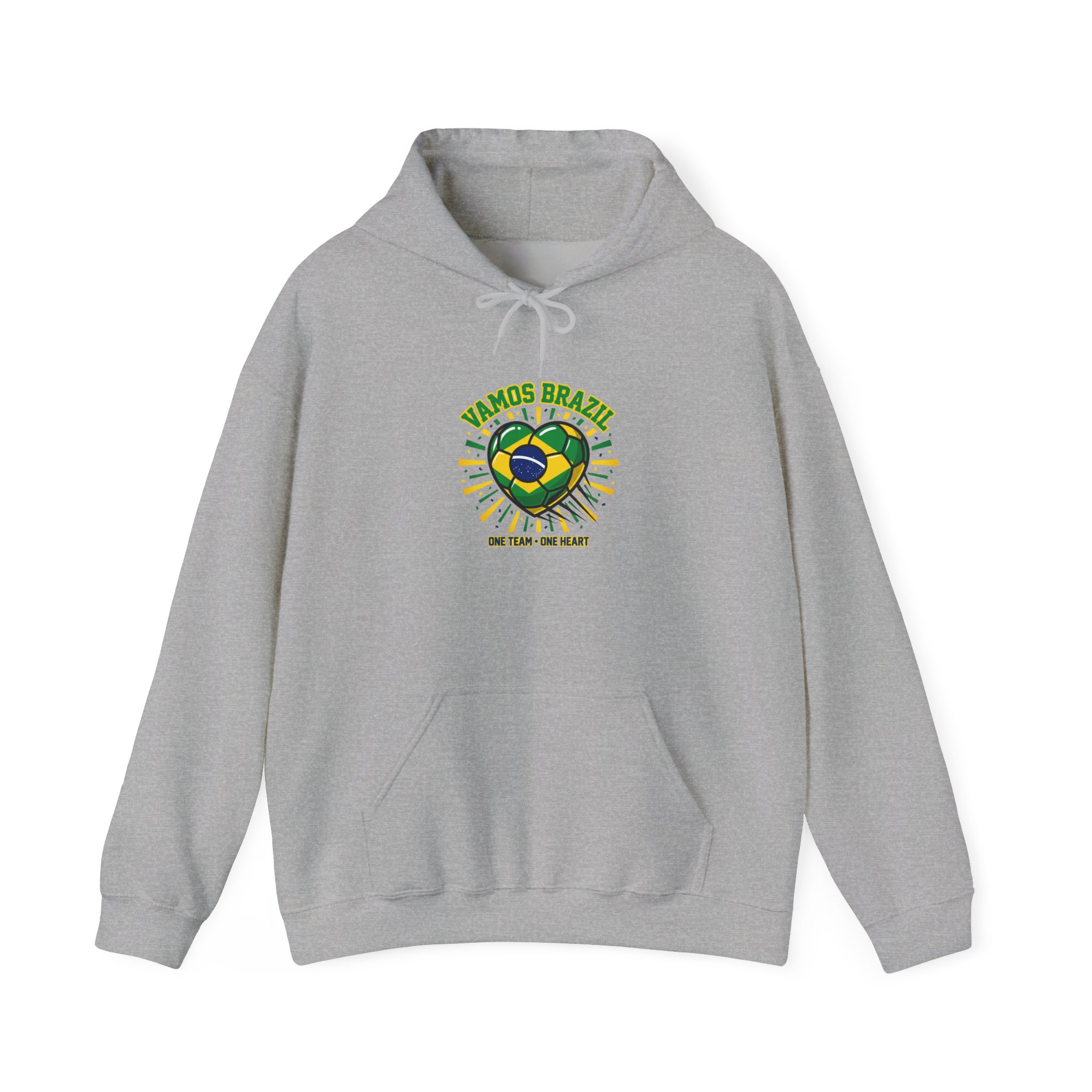 Vamos Brasil Heart Soccer Hoodie | Country Pride, Retro Soccer - Image 13