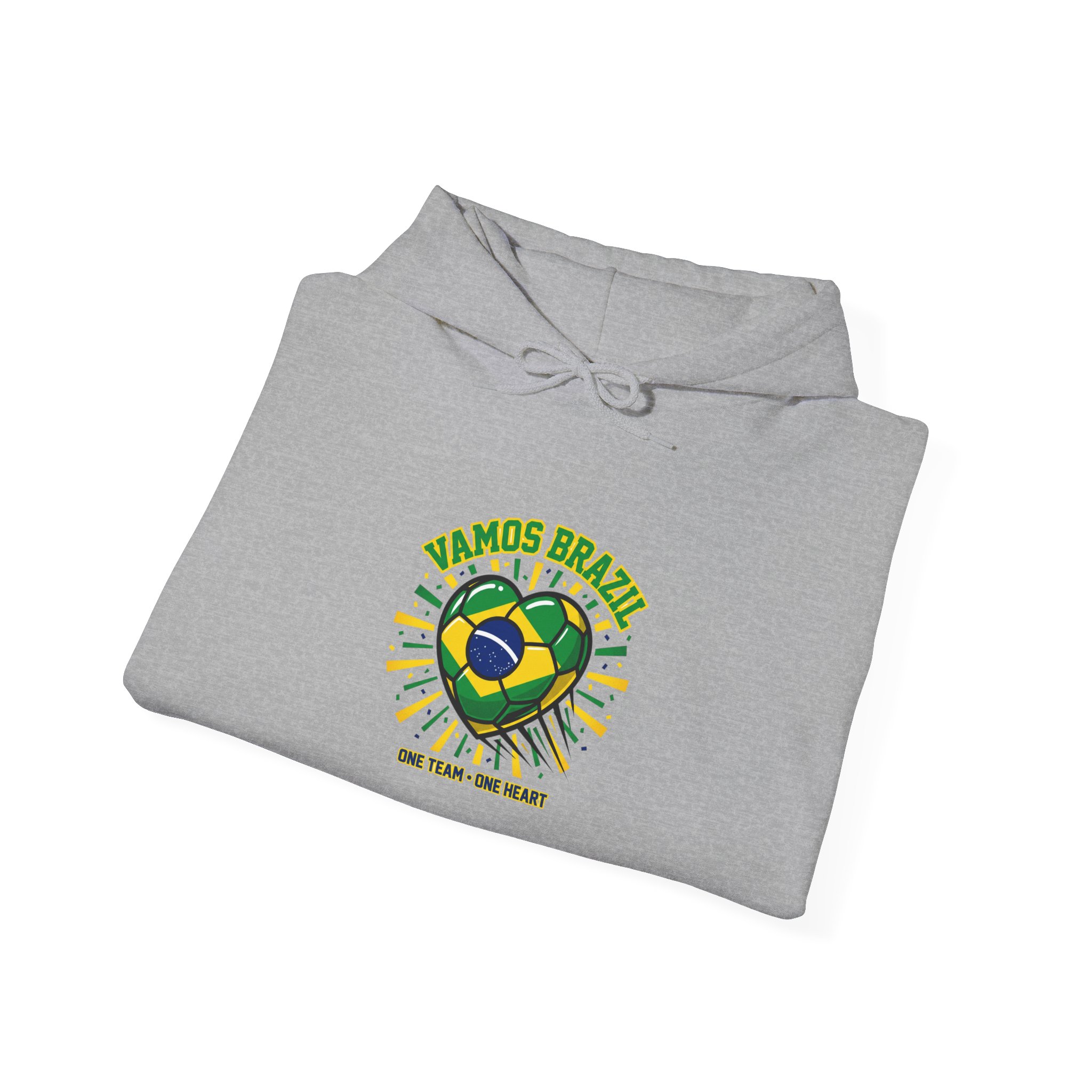 Vamos Brasil Heart Soccer Hoodie | Country Pride, Retro Soccer - Image 16