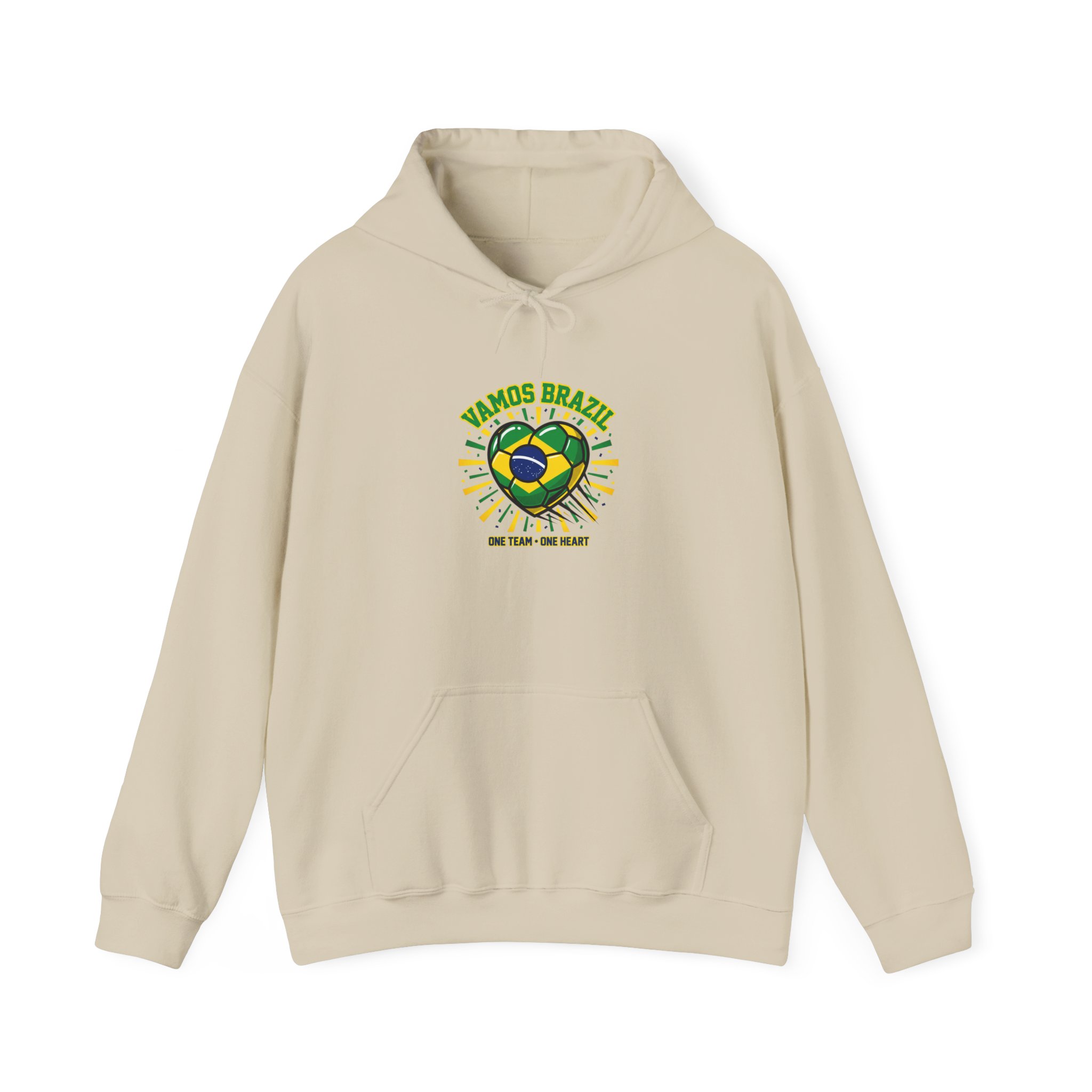 Vamos Brasil Heart Soccer Hoodie | Country Pride, Retro Soccer - Image 9