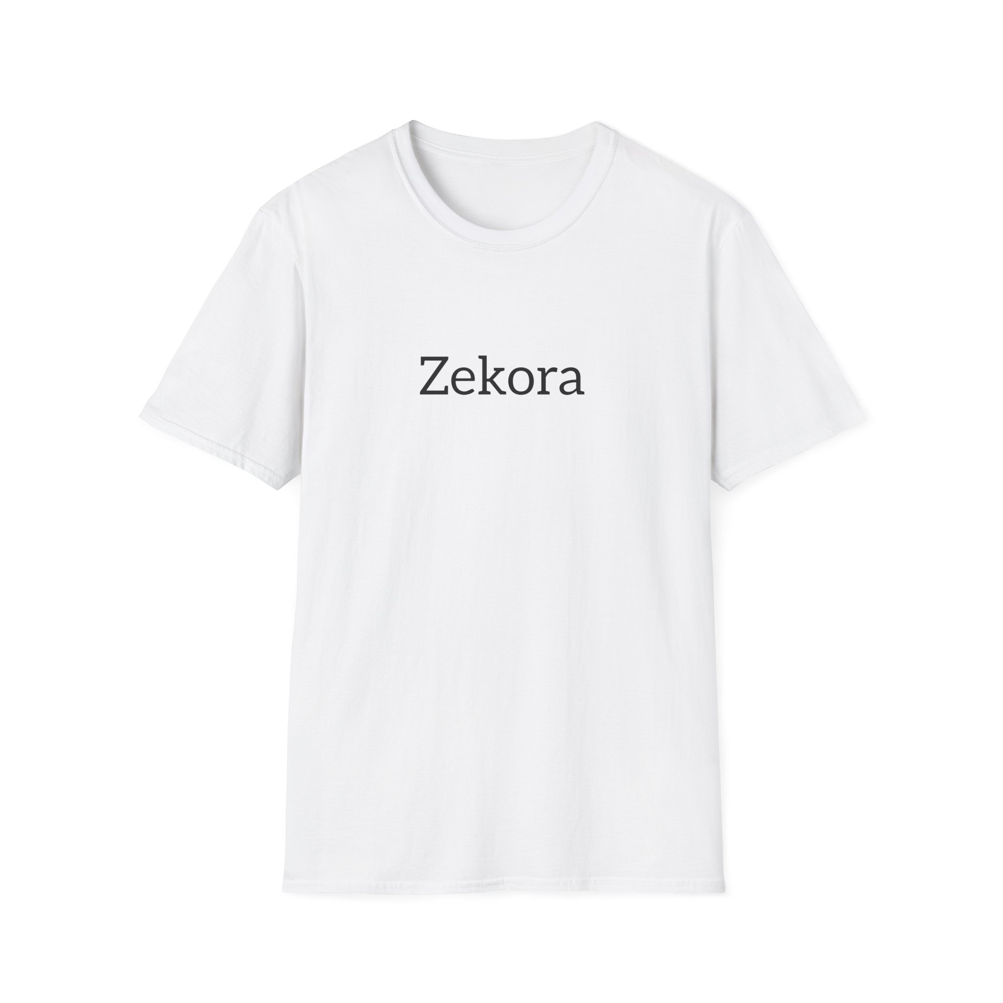 Zekora Name T-Shirt — Minimal Personalized Shirt with Serif Text