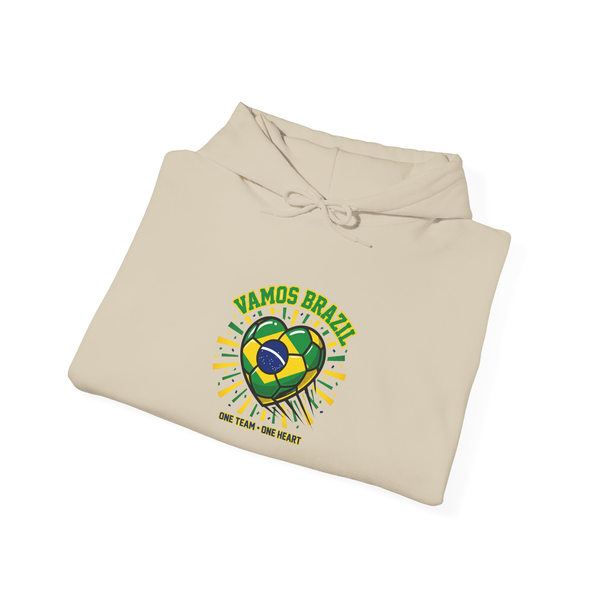 Vamos Brasil Heart Soccer Hoodie | Country Pride, Retro Soccer - Image 12