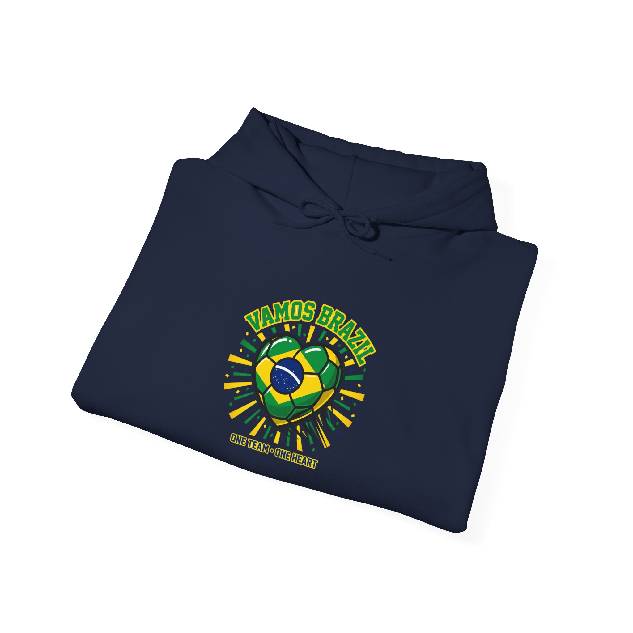 Vamos Brasil Heart Soccer Hoodie | Country Pride, Retro Soccer - Image 20