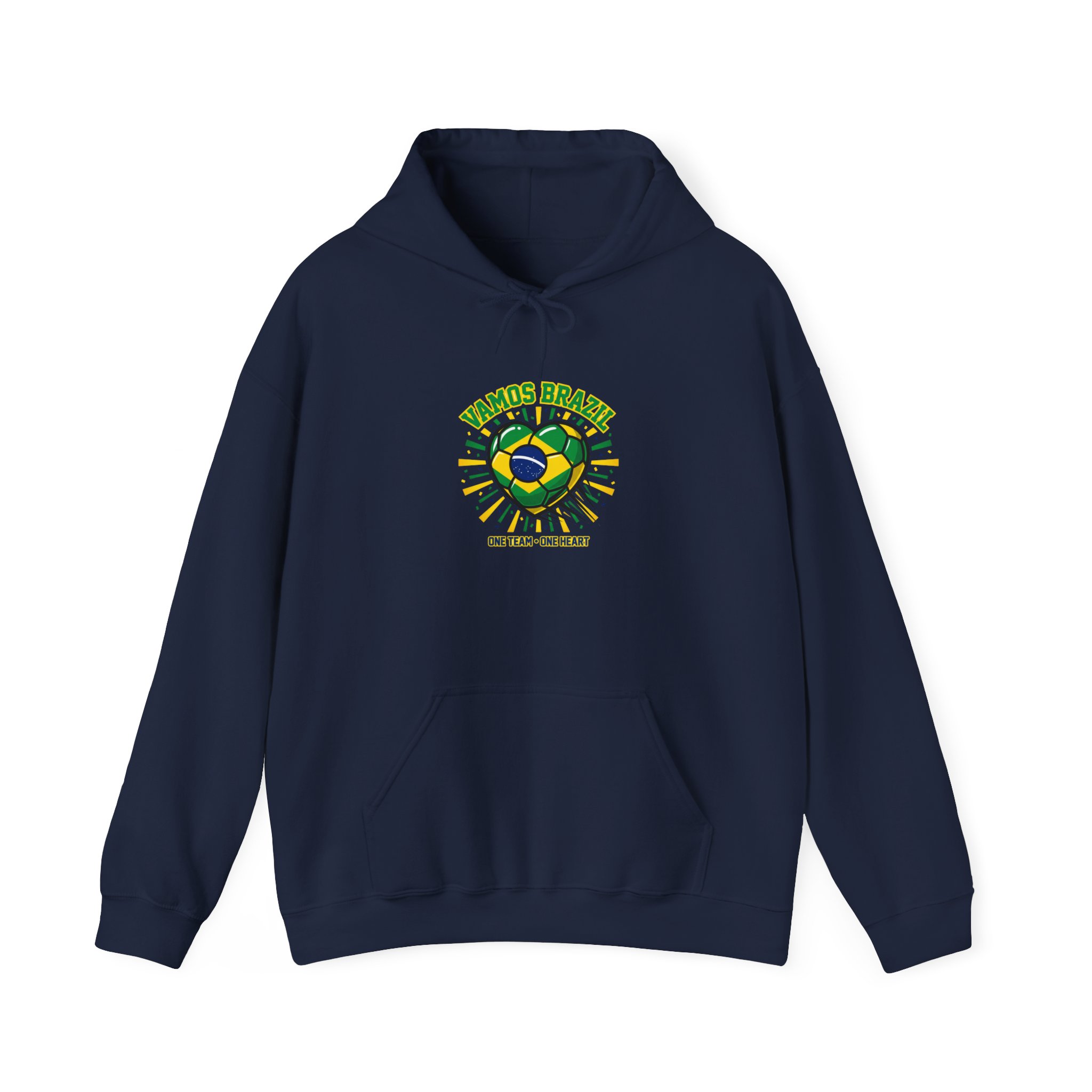 Vamos Brasil Heart Soccer Hoodie | Country Pride, Retro Soccer - Image 17